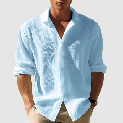 Bernardo – Camicia Da Uomo A Maniche Lunghe Bottonata Ed Elegante