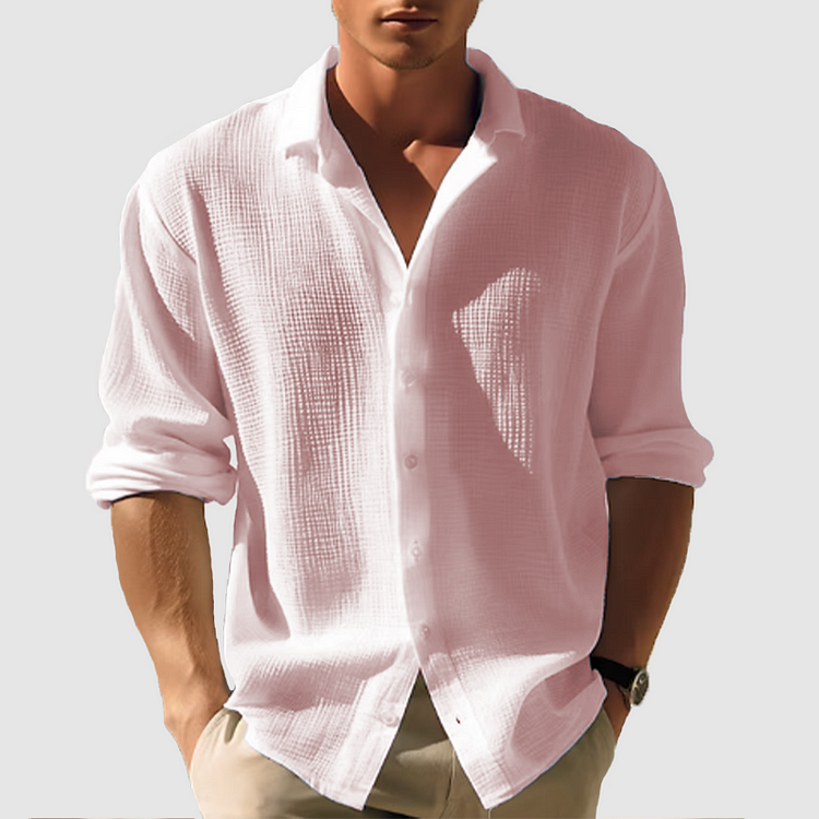 Bernardo – Camicia Da Uomo A Maniche Lunghe Bottonata Ed Elegante