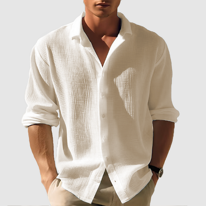 Bernardo – Camicia Da Uomo A Maniche Lunghe Bottonata Ed Elegante