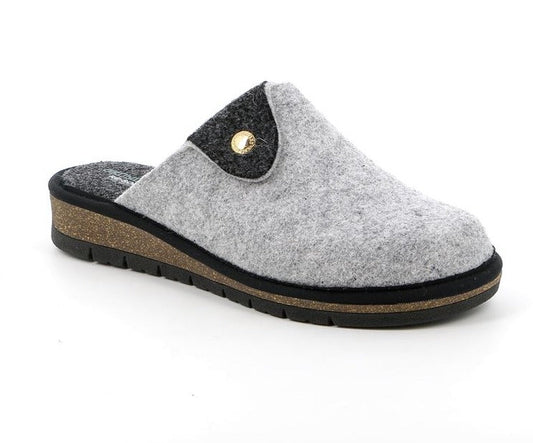 Fiammetta - Pantofole Donna Grigie Comode e Calde
