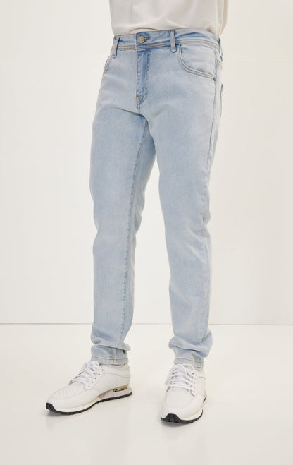 Lionello - Jeans Uomo Aderenti Blu Chiaro Classici