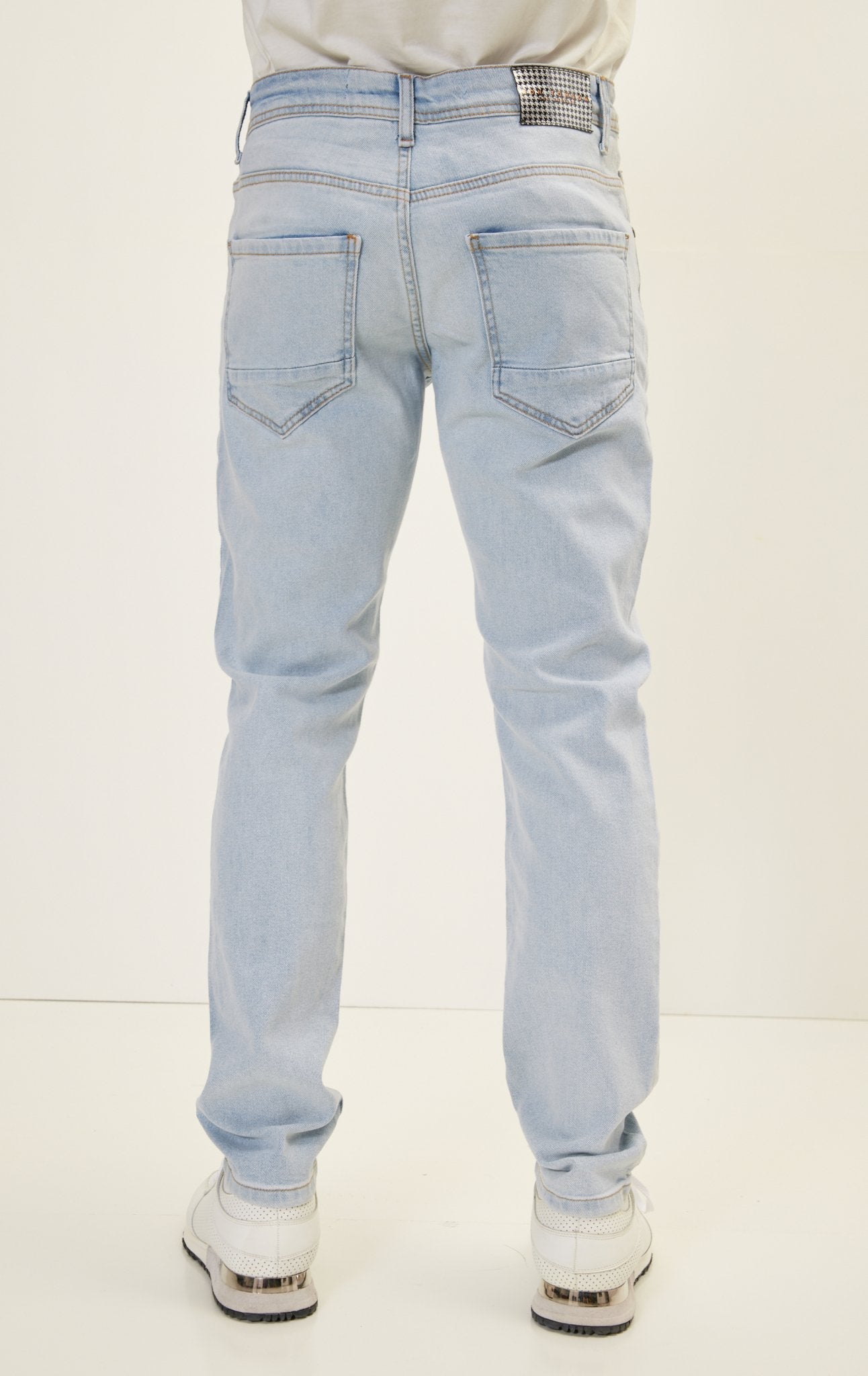 Lionello - Jeans Uomo Aderenti Blu Chiaro Classici