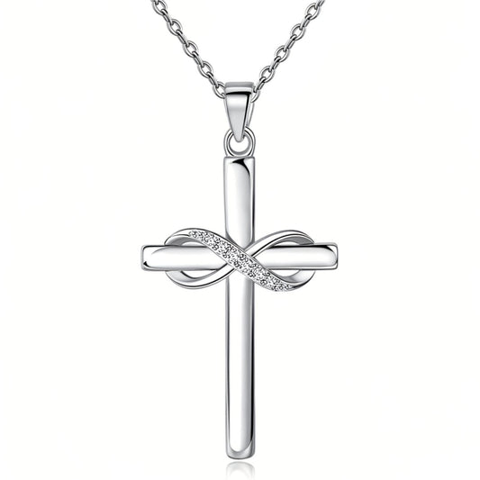 Ornella – Collana Argento Motivo Infinito con Zirconi