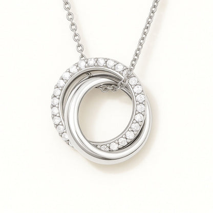 Adele - Collana Doppio Anello Intrecciato Argento Donna