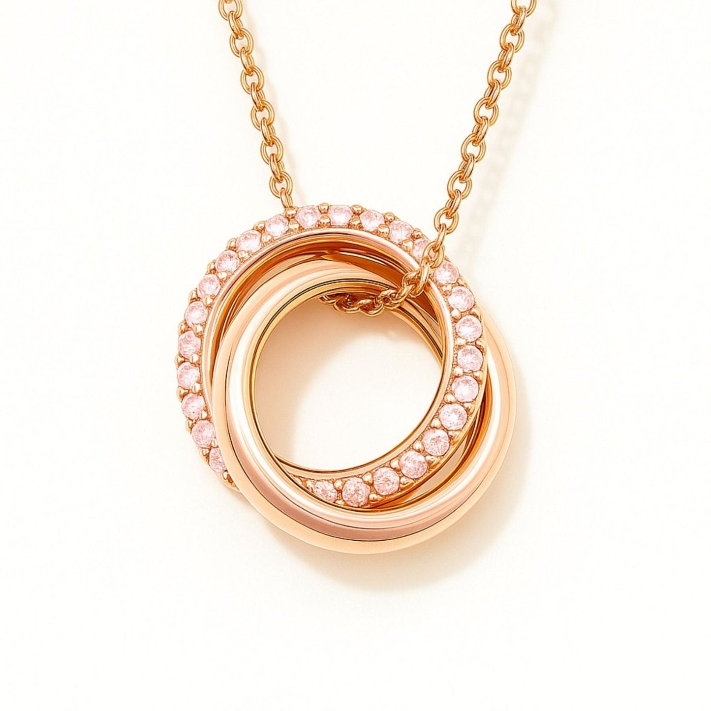 Adele - Collana Doppio Anello Intrecciato Argento Donna