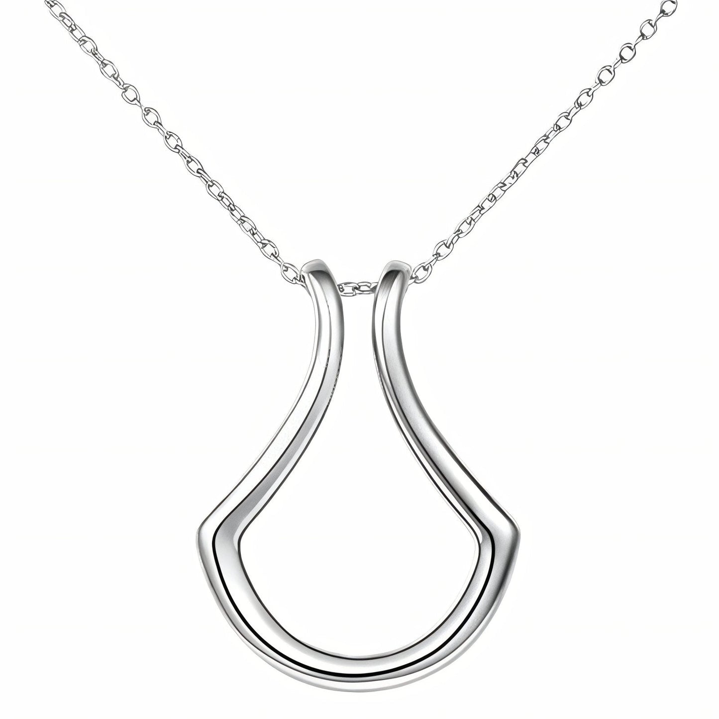 Silvia - Collana Porta Anello Ferro di Cavallo Acciaio Donna