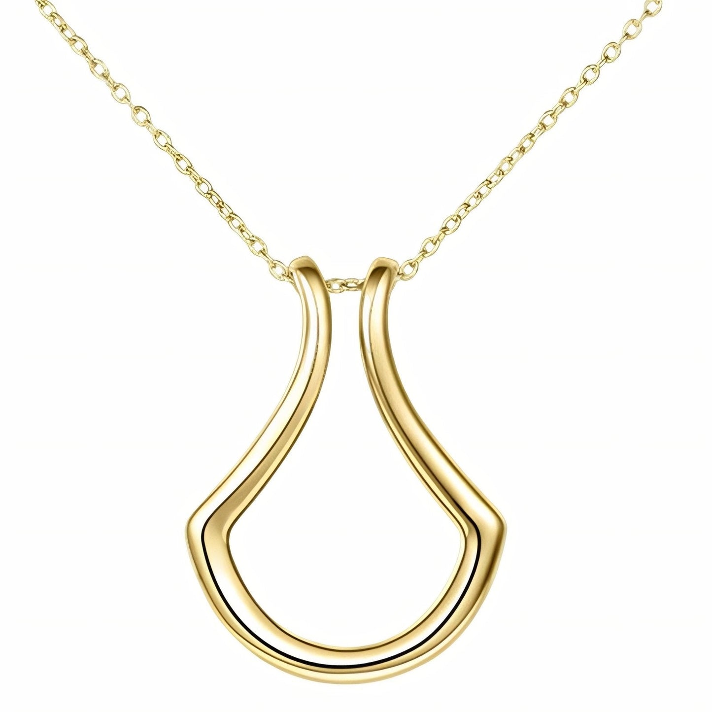 Silvia - Collana Porta Anello Ferro di Cavallo Acciaio Donna