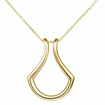 Silvia - Collana Porta Anello Ferro di Cavallo Acciaio Donna