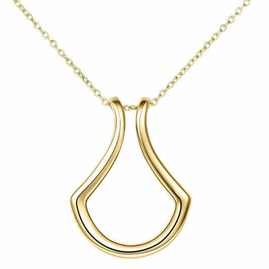 Silvia - Collana Porta Anello Ferro di Cavallo Acciaio Donna