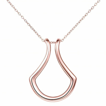 Silvia - Collana Porta Anello Ferro di Cavallo Acciaio Donna