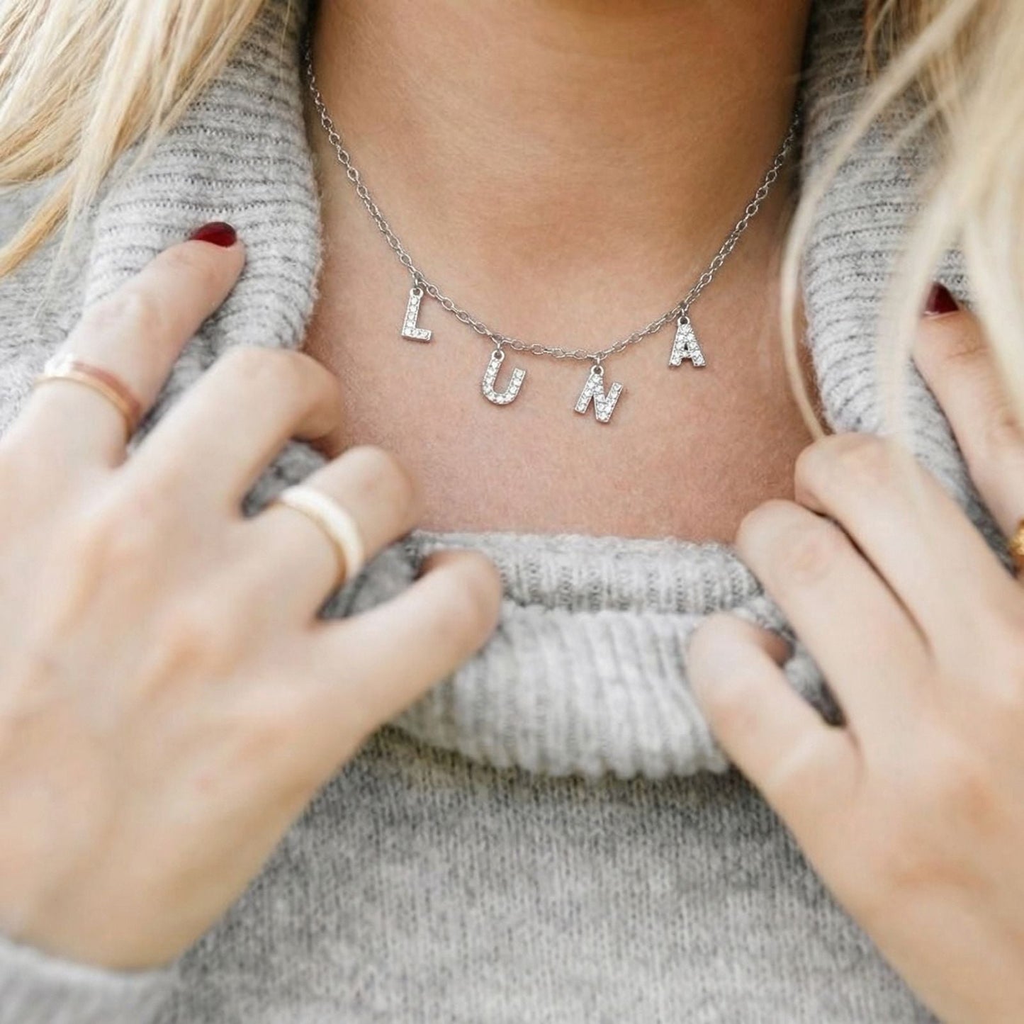 Giovanna – Collana Nome Personalizzato Lettere Acciaio Inossidabile Stile Moderno
