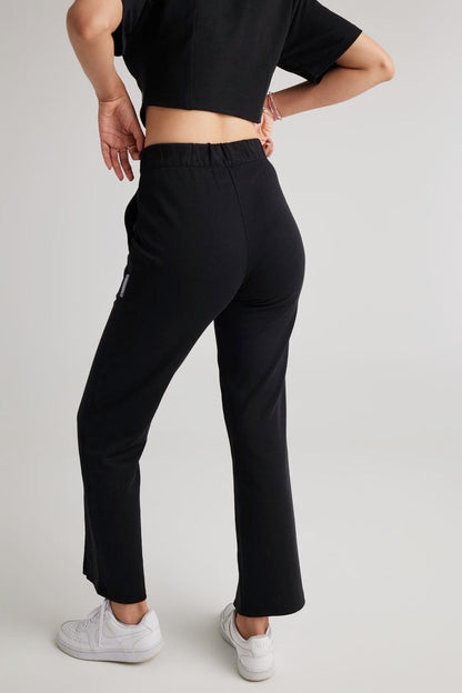 Agata - Pantaloni Donna Neri Stile Moderno Chic