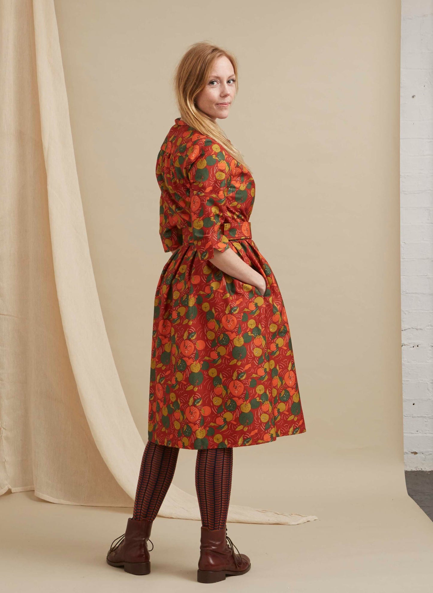 Romana - Abito Cynthia Red Apple Orchard Donna Romantica