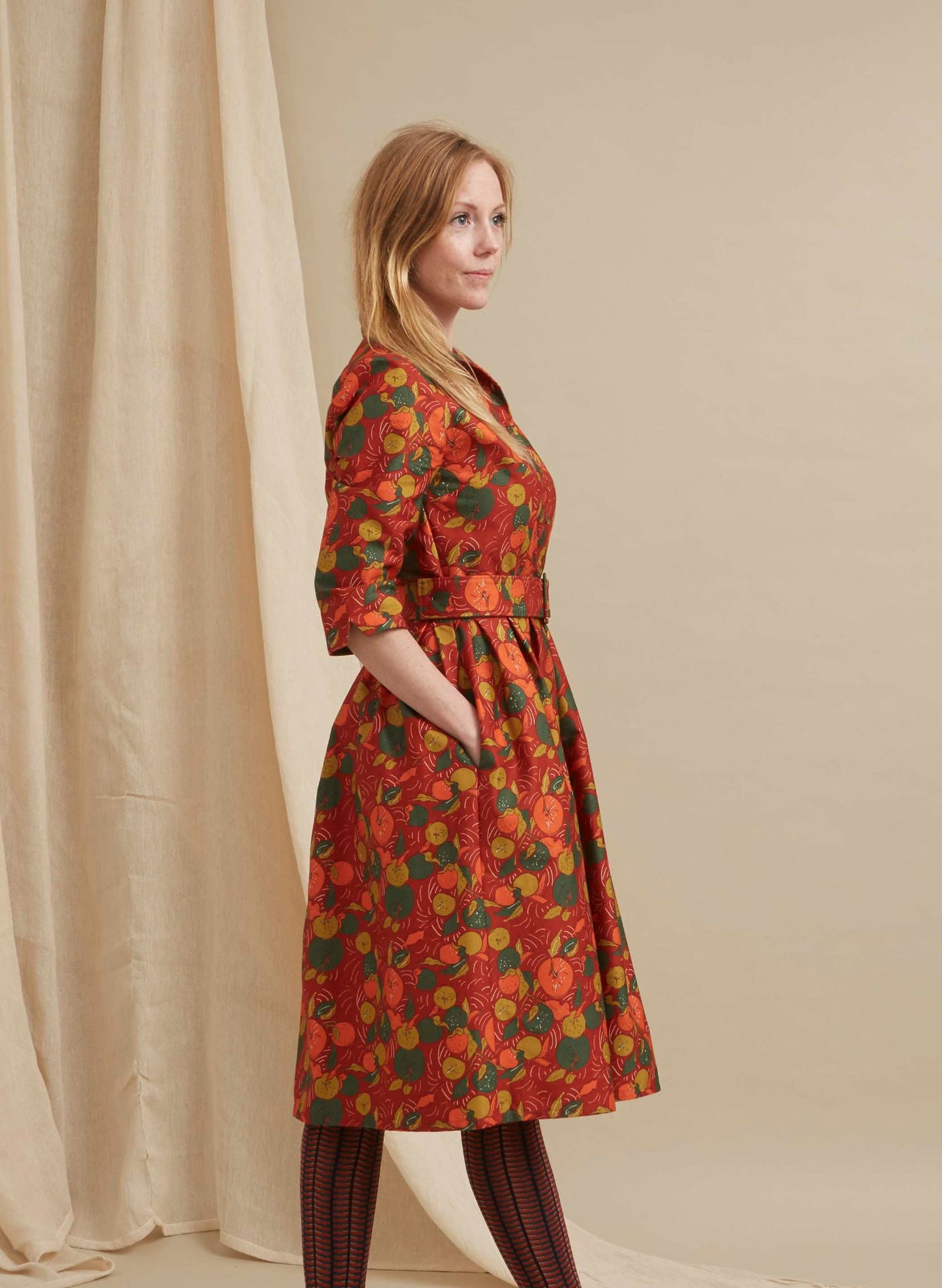 Romana - Abito Cynthia Red Apple Orchard Donna Romantica