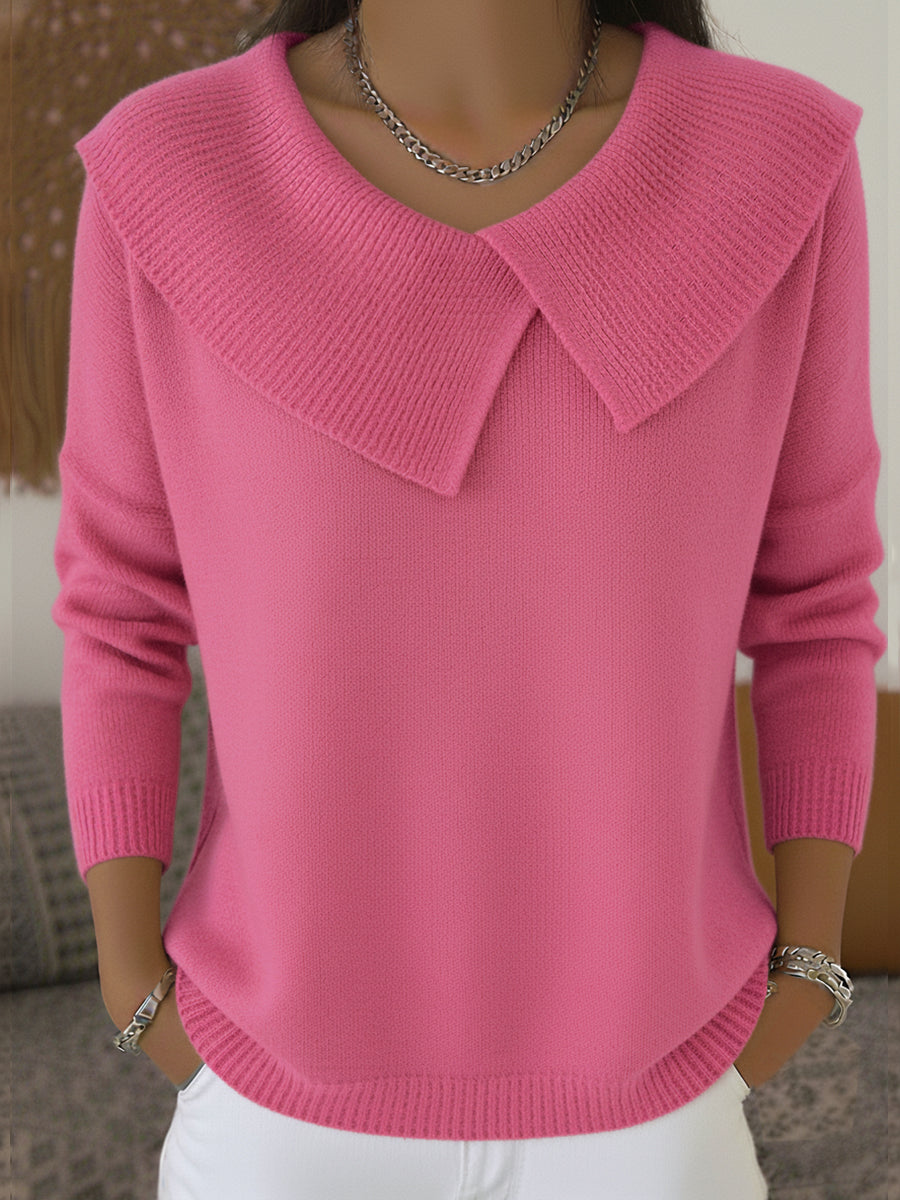 Ternizia - Maglia Donna Calda Colletto Morbido Chic