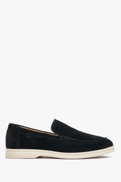 Clelia - Women's Black Genuine Velour Loafers Estro ER00113447
