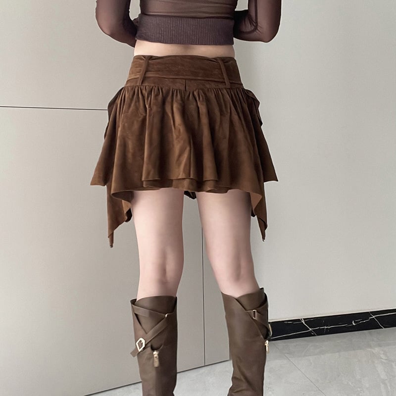 Paola – Gonna Asimmetrica Mini A-Line Stile Casual