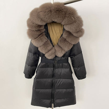 Fabiana - Cappotto Invernale Donna Lungo con Cappuccio
