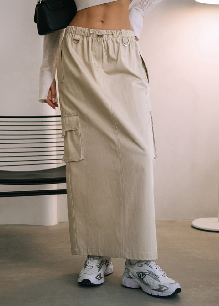 Patrizia – Gonna Alta con Cordino e Tasche Estive