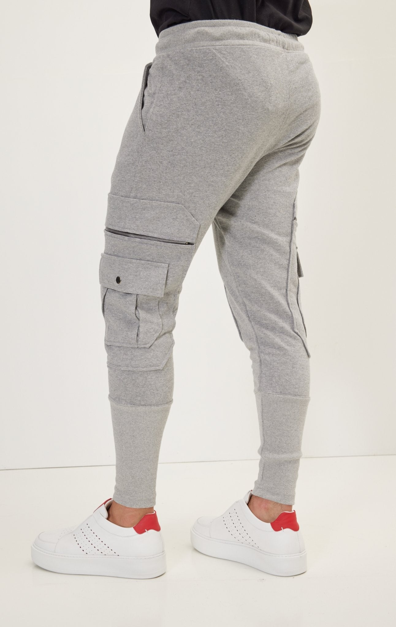 Lorisio - Pantaloni Jogger Uomo Grigi Stile Casual