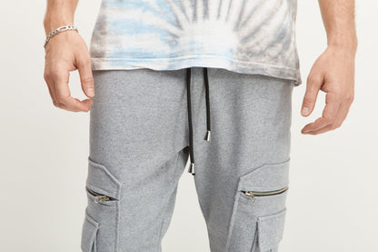 Lorisio - Pantaloni Jogger Uomo Grigi Stile Casual