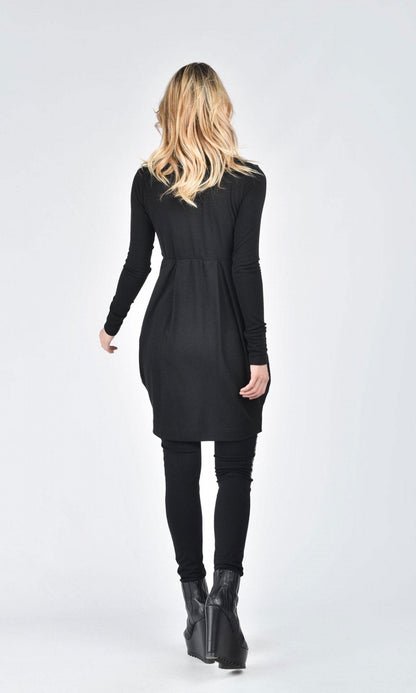 Quinella - Abito Tunica Collo Alto Maglia Fine Donna Elegante