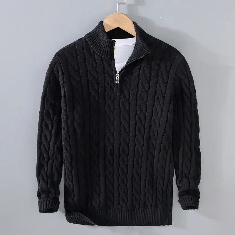 Rinaldo - Pullover Uomo Mezza Zip Stile Moderno