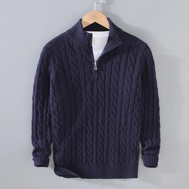 Rinaldo - Pullover Uomo Mezza Zip Stile Moderno