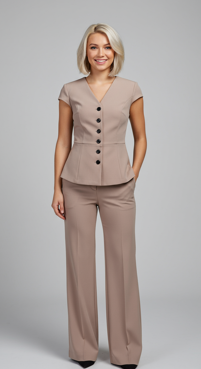 Harmonia - Completo elegante da donna con top e pantaloni