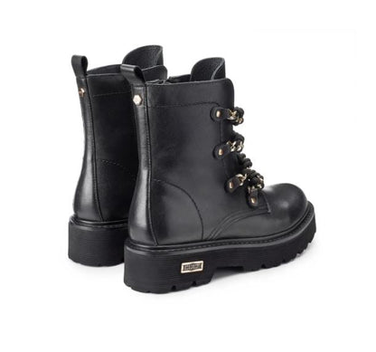 Flavina - Anfibi con catena e fascia decorativa