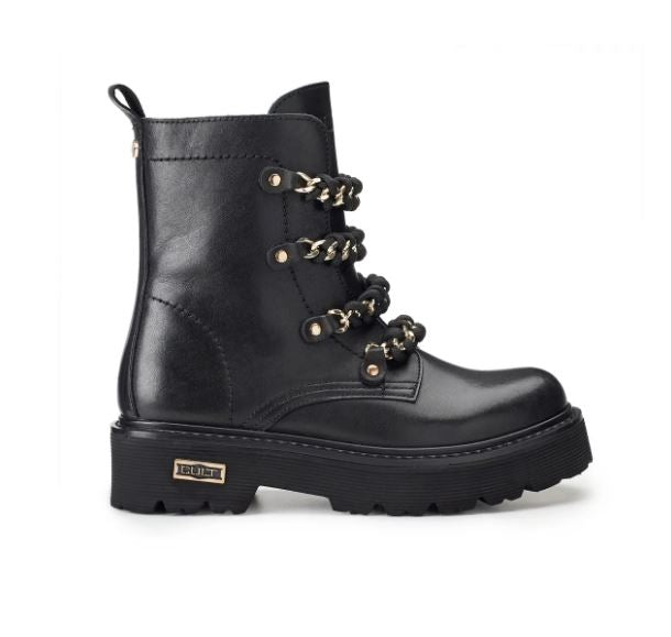 Flavina - Anfibi con catena e fascia decorativa