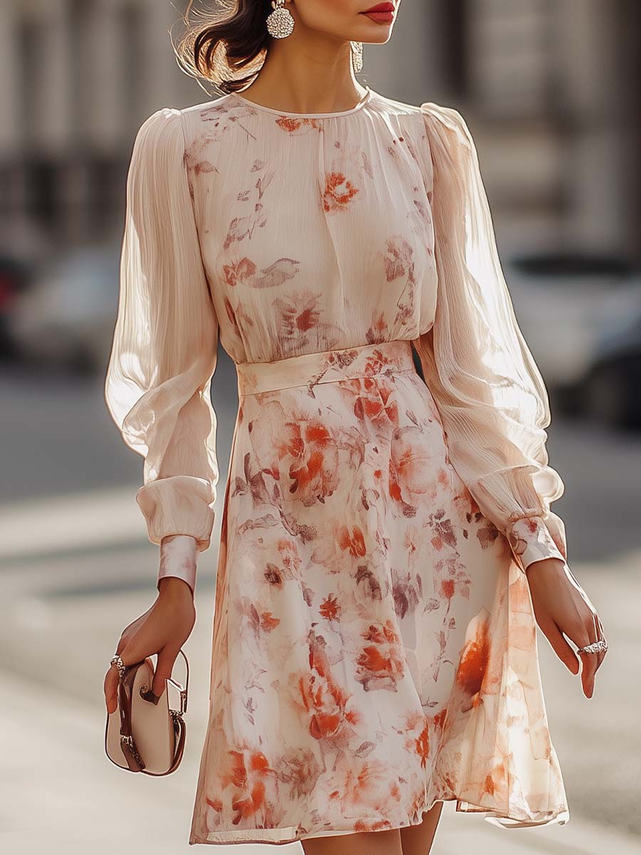 Nina - Abito Plissettato Floreale Elegante Donna