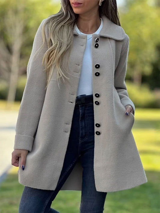 Hedwig - Cappotto Donna Elegante Classico a Bottoni