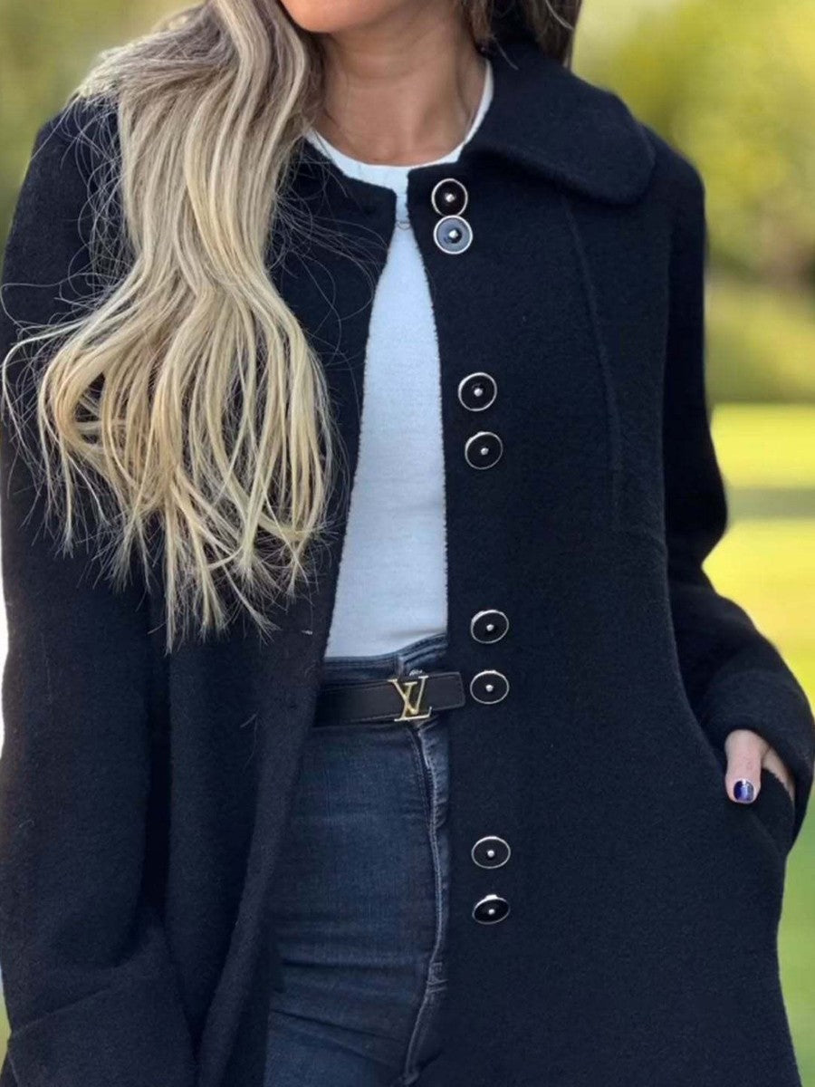 Hedwig - Cappotto Donna Elegante Classico a Bottoni