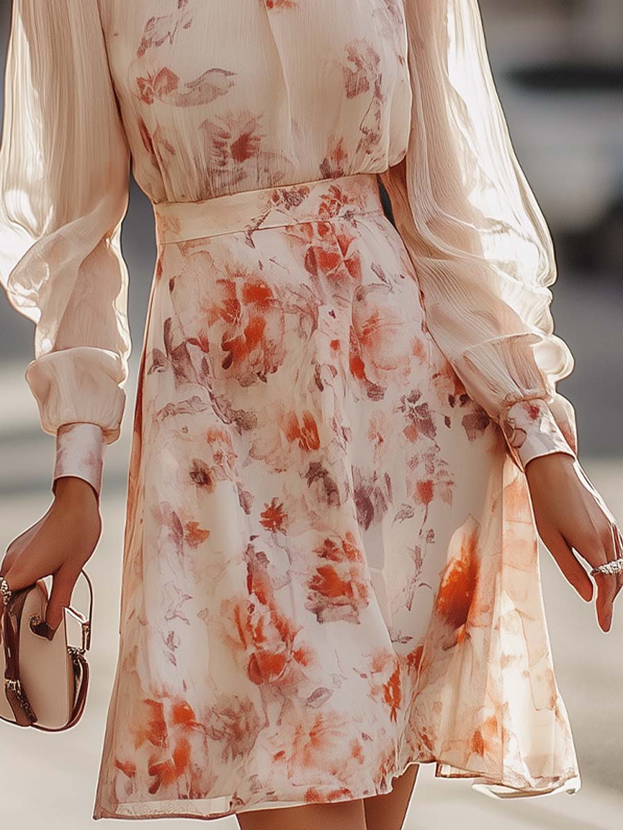 Nina - Abito Plissettato Floreale Elegante Donna