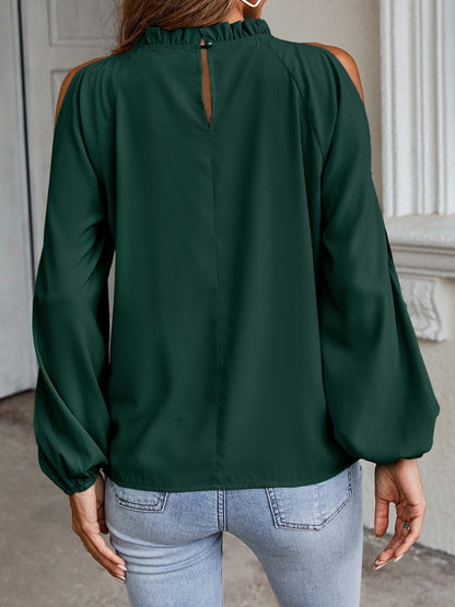 Miriam - Blusa Collo Volant Spalle Scoperte Donna Elegante