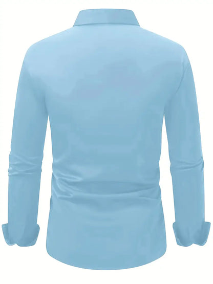 Giorgio – Camicia Da Uomo A Manica Lunga Slim Fit Traspirante