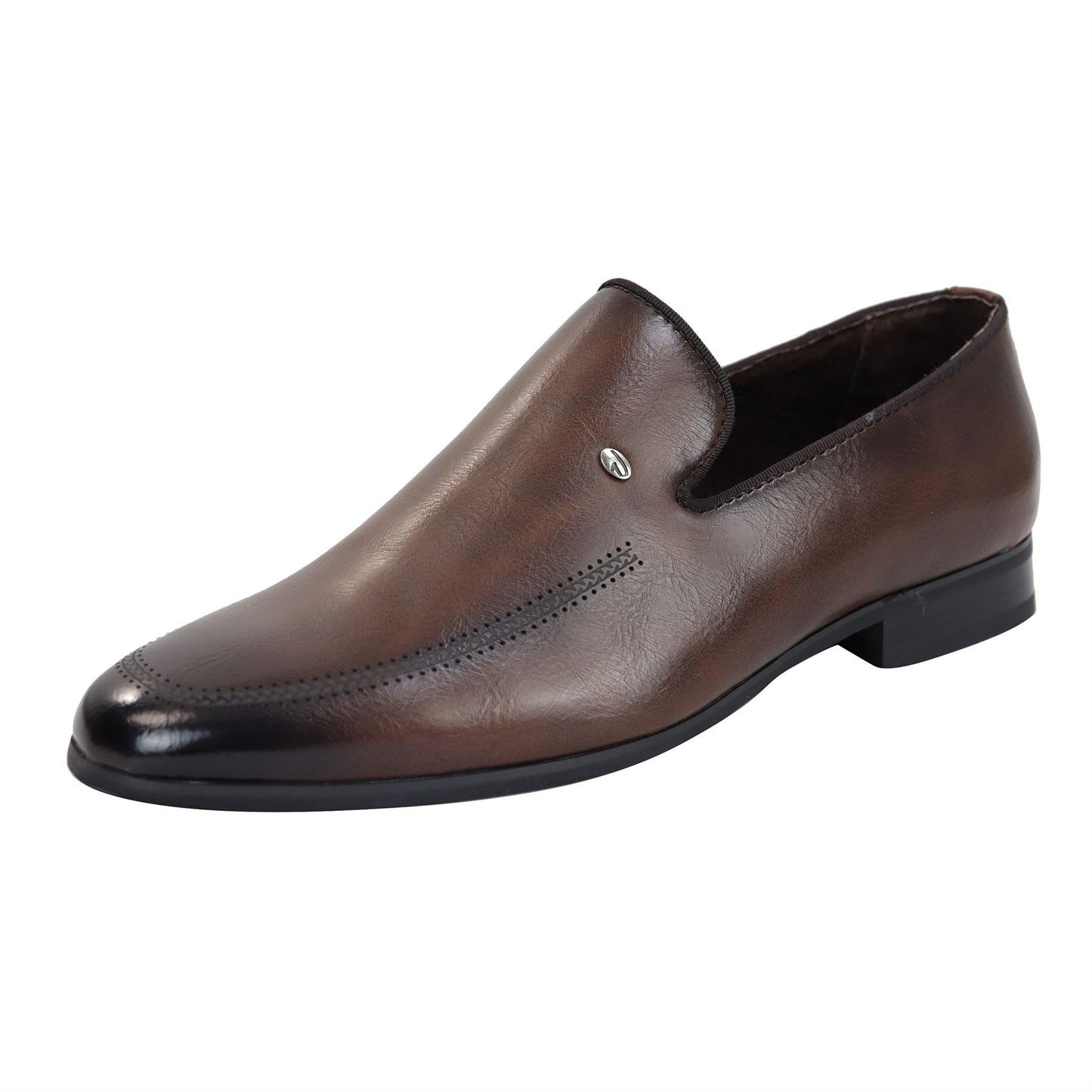 Carlo – Mocassino Uomo Slip-On Formale Nero e Marrone