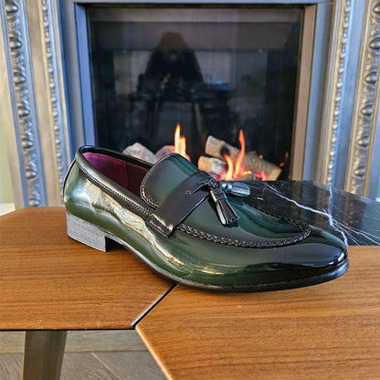 Cesare – Mocassino Uomo Vernice con Nappine Slip-On Formale