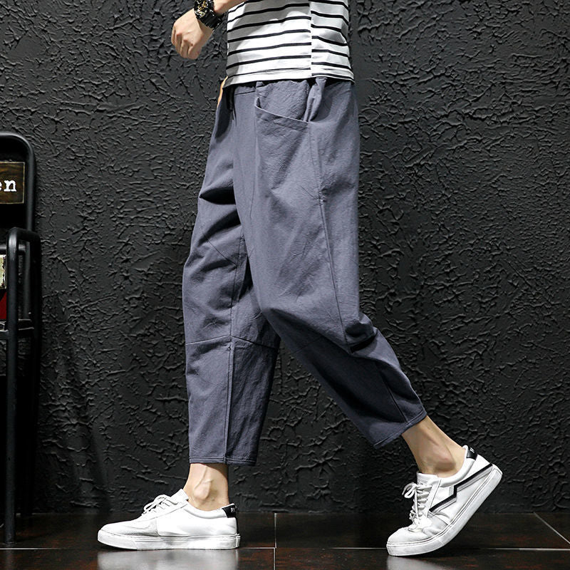 Rocco - Pantaloni Cropped Uomo Estivi Freschi Naturali Leggeri