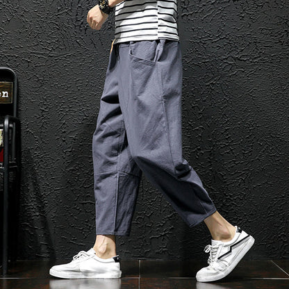 Rocco - Pantaloni Cropped Uomo Estivi Freschi Naturali Leggeri