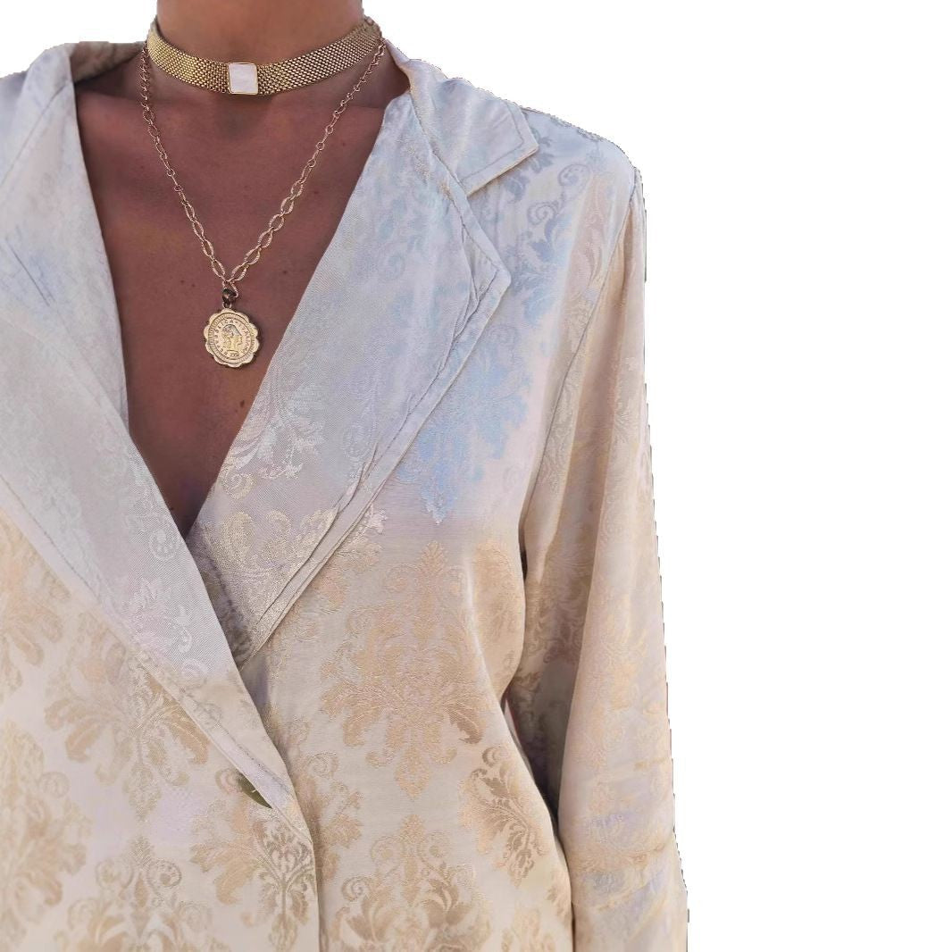 Caterina – Completo Elegante Con Blazer Strutturato E Pantaloni Ampi