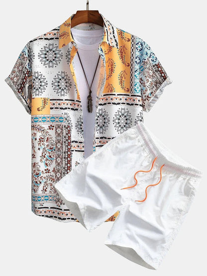 Romeo – Set Da Spiaggia Con Maglietta Grafica E Pantaloncini Coordinati