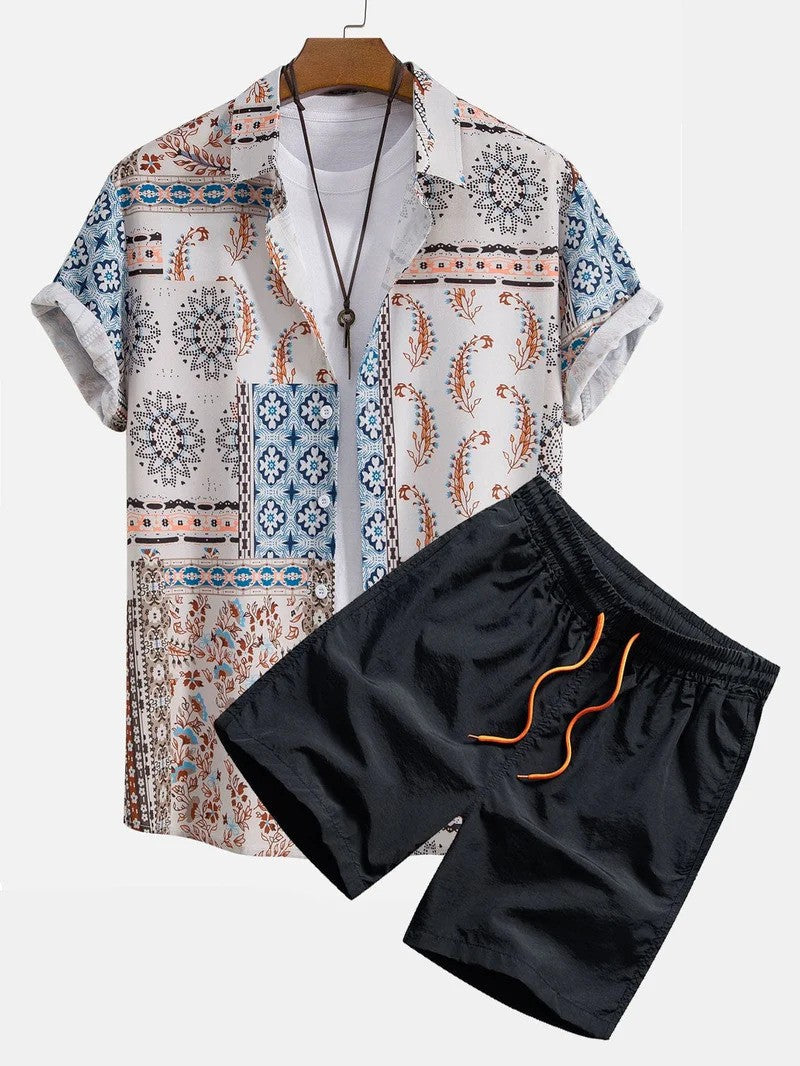 Romeo – Set Da Spiaggia Con Maglietta Grafica E Pantaloncini Coordinati