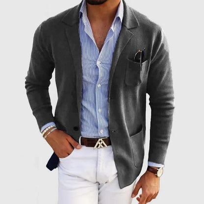 Dino - Blazer Cardigan Uomo Moderno Con Tasche