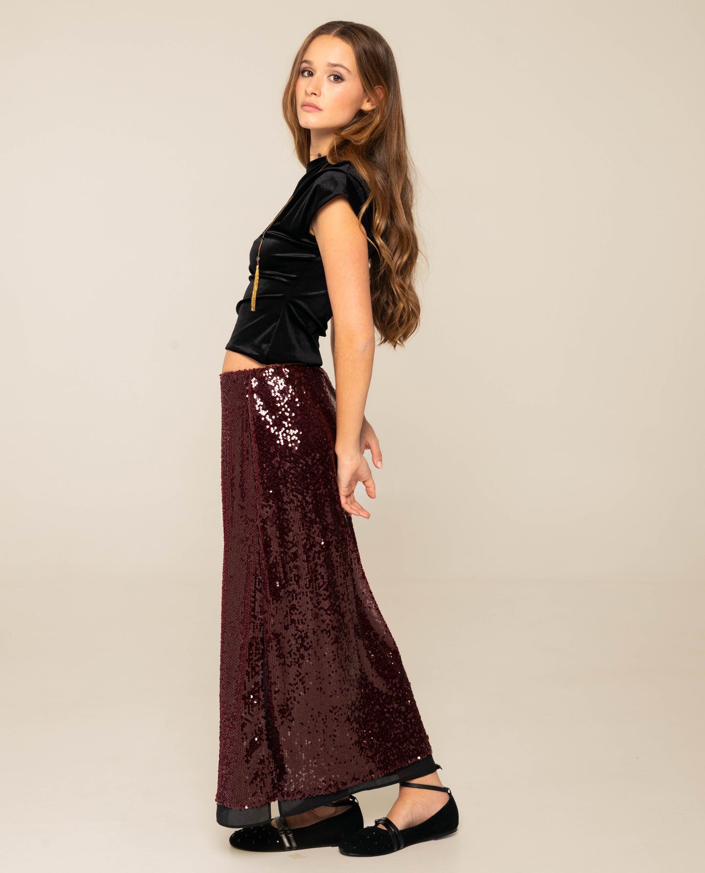 Celeste - Pantaloni Change of Plans Bordeaux Donna