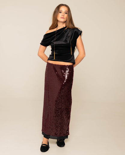 Celeste - Pantaloni Change of Plans Bordeaux Donna
