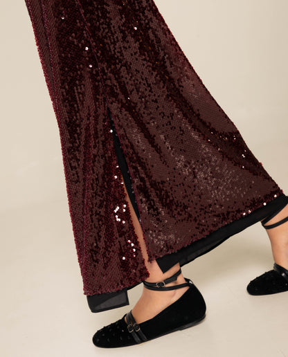 Celeste - Pantaloni Change of Plans Bordeaux Donna