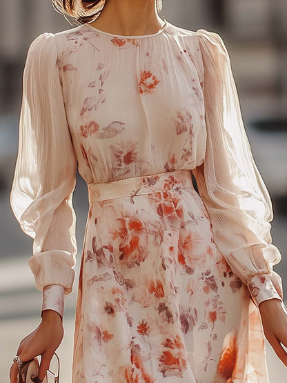 Nina - Abito Plissettato Floreale Elegante Donna