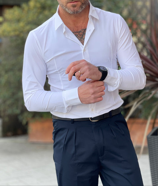 Diomede - Camicia Slim Fit No Stiro 2 Colori Uomo